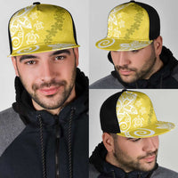 Polynesia Mesh Trucker Cap Yellow Tribal Turtle Floral Pattern - Polynesian Pride