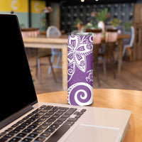 Polynesia Skinny Tumbler Purple Tribal Turtle Floral Pattern