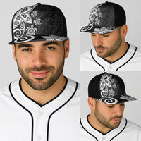 Polynesia Baseball Net Cap Black Tribal Turtle Floral Pattern - Polynesian Pride