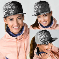 Polynesia Mesh Trucker Cap Black Tribal Turtle Floral Pattern - Polynesian Pride