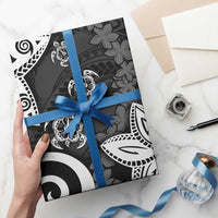 Polynesia Wrapping Paper Black Tribal Turtle Floral Pattern - Polynesian Pride
