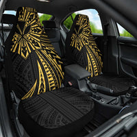 Hawaii And Philippines Car Seat Cover Kanaka Maoli With Tribal Sun Together Gold
