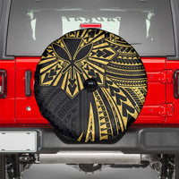 Hawaii And Philippines Spare Tire Cover Kanaka Maoli With Tribal Sun Together Gold