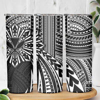 Hawaii And Philippines Skinny Tumbler Kanaka Maoli With Tribal Sun Together Black