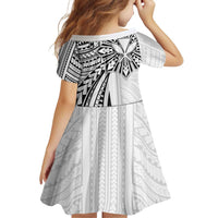 Hawaii And Philippines Family Matching Off Shoulder Short Dress and Hawaiian Shirt Kanaka Maoli With Tribal Sun Together White