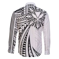 Hawaii And Philippines Family Matching Off Shoulder Short Dress and Hawaiian Shirt Kanaka Maoli With Tribal Sun Together White