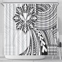 Hawaii And Philippines Shower Curtain Kanaka Maoli With Tribal Sun Together White