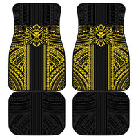Hawaii And Philippines Together Car Mats Polynesian Pattern With Filipino Barong Gold