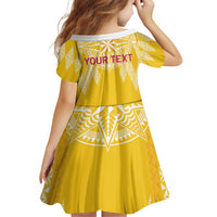Personalised Anastasis College Family Matching Off The Shoulder Long Sleeve Dress and Hawaiian Shirt Tonga Ngatu Pattern LT05 - Polynesian Pride