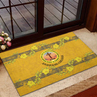 Tonga Anastasis College Rubber Doormat Tongan Ngatu Kupesi Pattern - Polynesian Pride