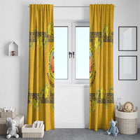 Tonga Anastasis College Window Curtain Tongan Ngatu Kupesi Pattern - Polynesian Pride