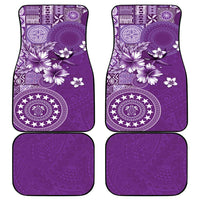 Cook Islands Car Mats Purple Hibiscus And Stars