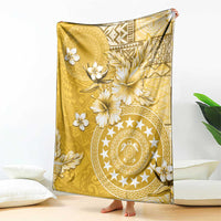 Cook Islands Blanket Yellow Hibiscus And Stars