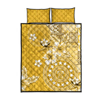 Cook Islands Quilt Bed Set Yellow Hibiscus And Stars