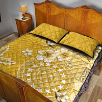 Cook Islands Quilt Bed Set Yellow Hibiscus And Stars