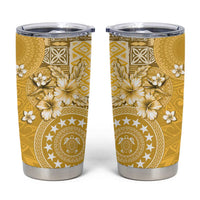 Cook Islands Tumbler Cup Yellow Hibiscus And Stars