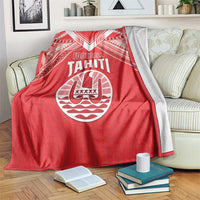 Tahiti Football Blanket Coat Of Arms Polynesian Tribal Pattern
