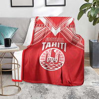 Tahiti Football Blanket Coat Of Arms Polynesian Tribal Pattern