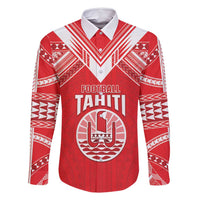 Custom Tahiti Football Family Matching Long Sleeve Bodycon Dress and Hawaiian Shirt Coat Of Arms Polynesian Tribal Pattern