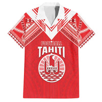 Custom Tahiti Football Family Matching Puletasi and Hawaiian Shirt Coat Of Arms Polynesian Tribal Pattern