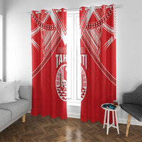 Tahiti Football Window Curtain Coat Of Arms Polynesian Tribal Pattern