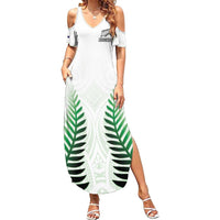 Custom New Zealand Fern Football Summer Maxi Dress Simple Style