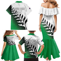 Custom New Zealand Football Family Matching Mermaid Dress and Hawaiian Shirt Go Aotearoa