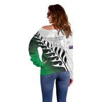 Custom New Zealand Football Off Shoulder Sweater Go Aotearoa