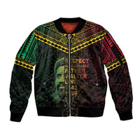 Happy Vanuatu Father Lini Day Sleeve Zip Bomber Jacket