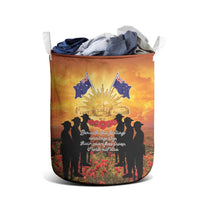 ANZAC Day Laundry Basket Remembrance Tribute Soldiers And Poppy Field