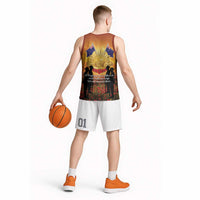 ANZAC Day Basketball Jersey Remembrance Tribute Soldiers And Poppy Field
