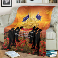 ANZAC Day Blanket Remembrance Tribute Soldiers And Poppy Field