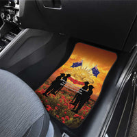 ANZAC Day Car Mats Remembrance Tribute Soldiers And Poppy Field