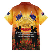 ANZAC Day Hawaiian Shirt Remembrance Tribute Soldiers And Poppy Field LT05 - Polynesian Pride