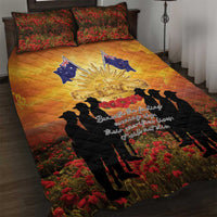 ANZAC Day Quilt Bed Set Remembrance Tribute Soldiers And Poppy Field LT05 Orange - Polynesian Pride