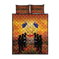 ANZAC Day Quilt Bed Set Remembrance Tribute Soldiers And Poppy Field LT05 - Polynesian Pride