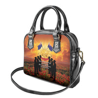 ANZAC Day Shoulder Handbag Remembrance Tribute Soldiers And Poppy Field LT05 - Polynesian Pride