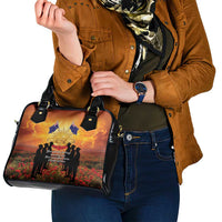 ANZAC Day Shoulder Handbag Remembrance Tribute Soldiers And Poppy Field LT05 - Polynesian Pride