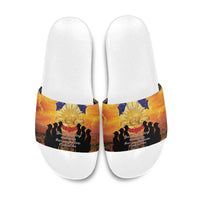 ANZAC Day Slide Sandals Remembrance Tribute Soldiers And Poppy Field