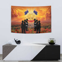 ANZAC Day Tapestry Remembrance Tribute Soldiers And Poppy Field LT05 - Polynesian Pride