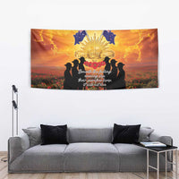 ANZAC Day Tapestry Remembrance Tribute Soldiers And Poppy Field LT05 - Polynesian Pride