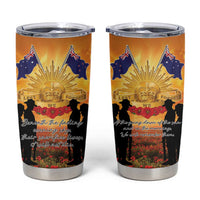 ANZAC Day Tumbler Cup Remembrance Tribute Soldiers And Poppy Field