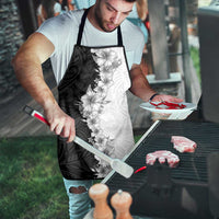 Hawaii Hibiscus Flowers Apron Grayscale Polynesian Pattern
