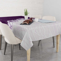 Hawaii Hibiscus Flowers Tablecloth Purple Polynesian Pattern