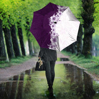 Hawaii Hibiscus Flowers Umbrella Purple Polynesian Pattern