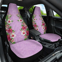 Hawaii Tropical Flowers Car Seat Cover Lavender Polynesian Tattoo Art LT05 One Size Lavender - Polynesian Pride