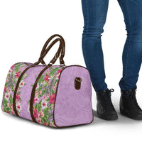 Hawaii Tropical Flowers Travel Bag Lavender Polynesian Tattoo Art LT05 - Polynesian Pride