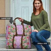 Hawaii Tropical Flowers Travel Bag Lavender Polynesian Tattoo Art LT05 - Polynesian Pride