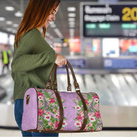 Hawaii Tropical Flowers Travel Bag Lavender Polynesian Tattoo Art LT05 - Polynesian Pride