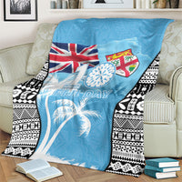 Fiji Day 2026 Blanket Masi Tapa Pattern With Palm Tree LT05 - Polynesian Pride